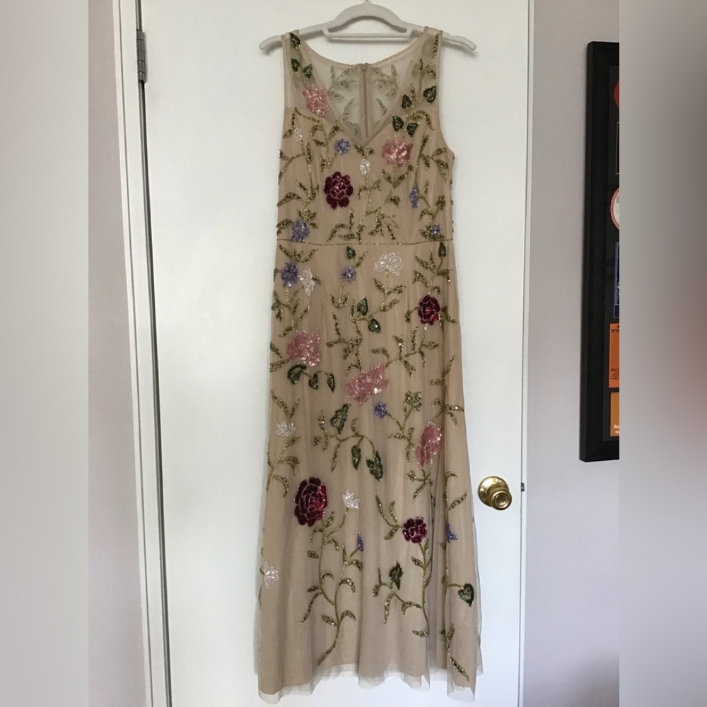 ADRIANNA PAPELL Beaded midi cocktail dress - worn only once! Gorgeous! - Picture 5 of 14